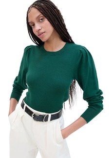GAP Womens Puffed Sleeve Crewneck Sweater  19-5414 TCX XL