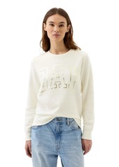 GAP womens Pull-On Logo Crew Sweatshirt  L