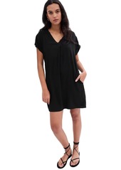 GAP Womens Short Sleeve V-Neck Dress  L Petite