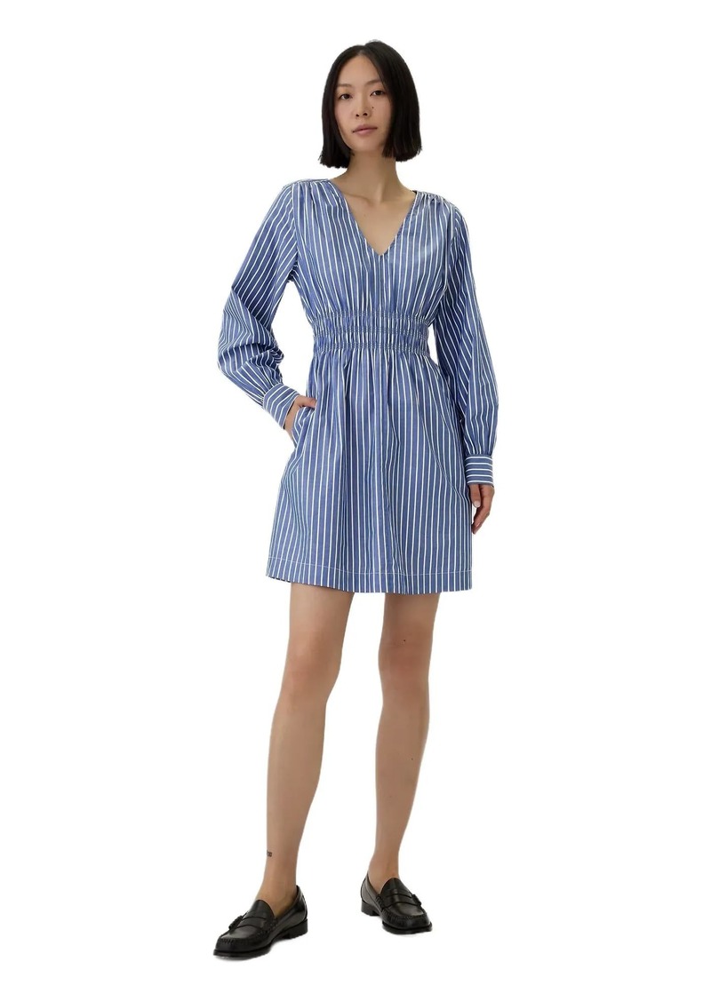 GAP Womens Smocked Waist Shirtdress  L