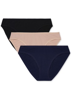 GapBody Women's 3-Pk Bikini Underwear GPW00274 - Neutral Pink/True Blue/True Black