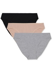GapBody Women's 3-Pk Bikini Underwear GPW00274 - Neutral Pink/True Blue/True Black