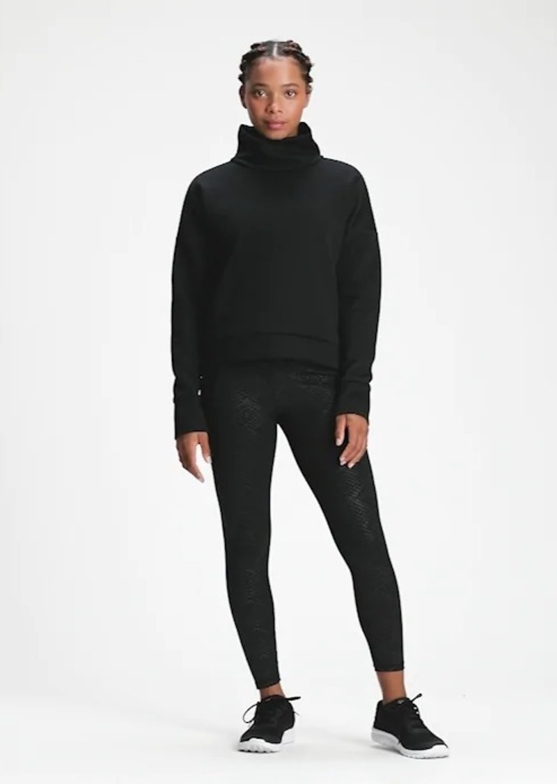 gapfit jacquard quilted mockneck sweatshirt