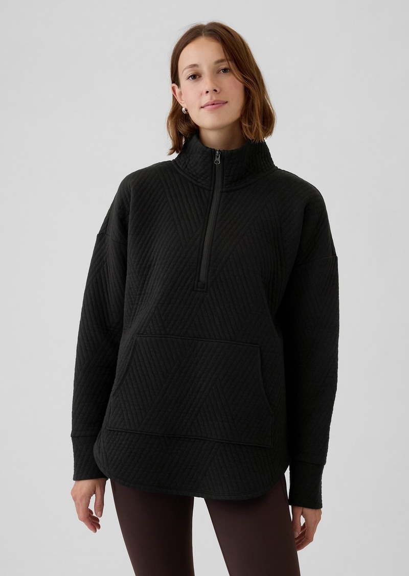 GapFit Quilted Jacquard Half-Zip Pullover