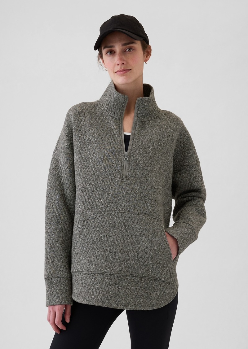 GapFit Quilted Jacquard Half-Zip Pullover