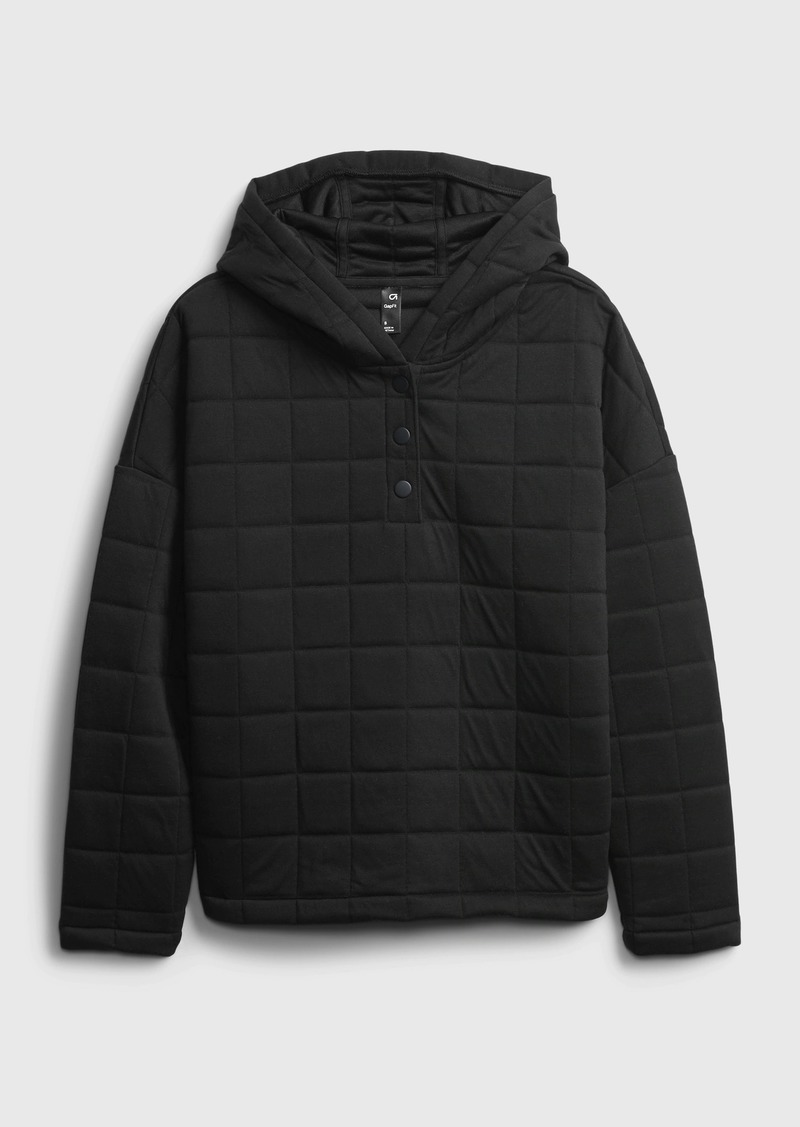 gapfit quilted jacquard hoodie