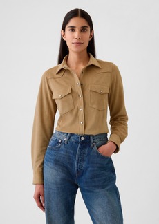 GapHeritage Vegan Suede Western Shirt