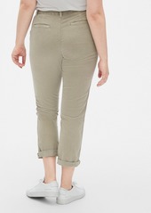 girlfriend twill stripe khakis