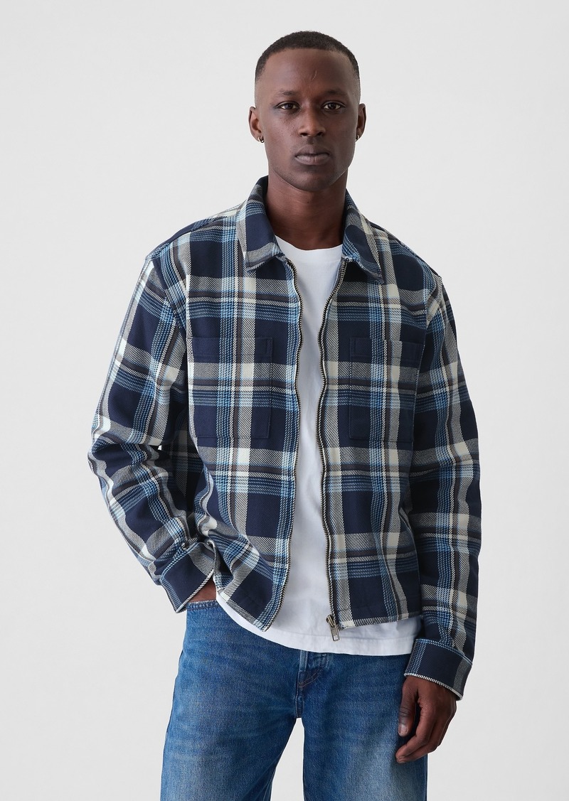 Gap Heavyweight Flannel Full-Zip Shirt Jacket