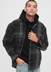 gap heavyweight flannel shirt jacket