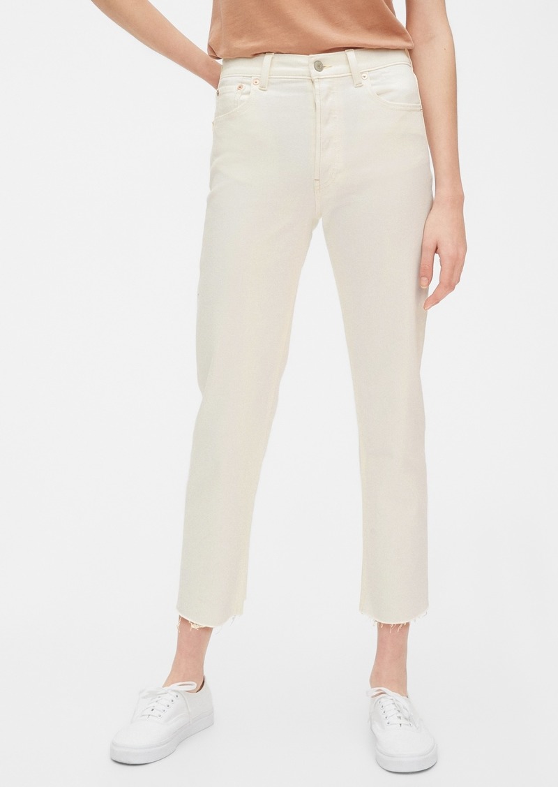 gap high rise cheeky straight jeans