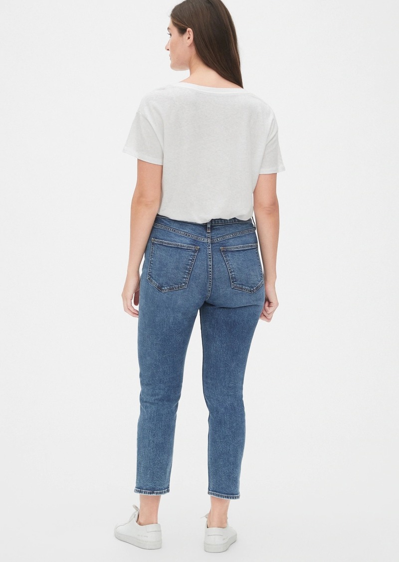 gap high rise cigarette jeans with secret smoothing pockets