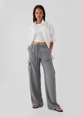 Gap High Rise Crinkle Texture Pull-On Cargo Pants