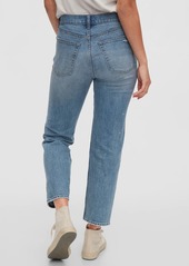 Gap High Rise Distressed Cheeky Straight Jeans