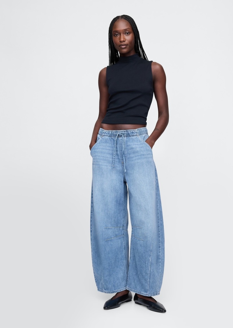 Gap High Rise Pull-On Horseshoe Jeans