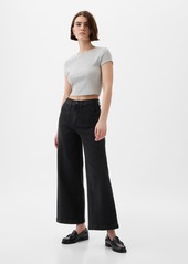 Gap High Rise Stride Wide-Leg Ankle Jeans