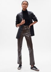 Gap High Rise Vegan Croc Leather Cheeky Straight Pants