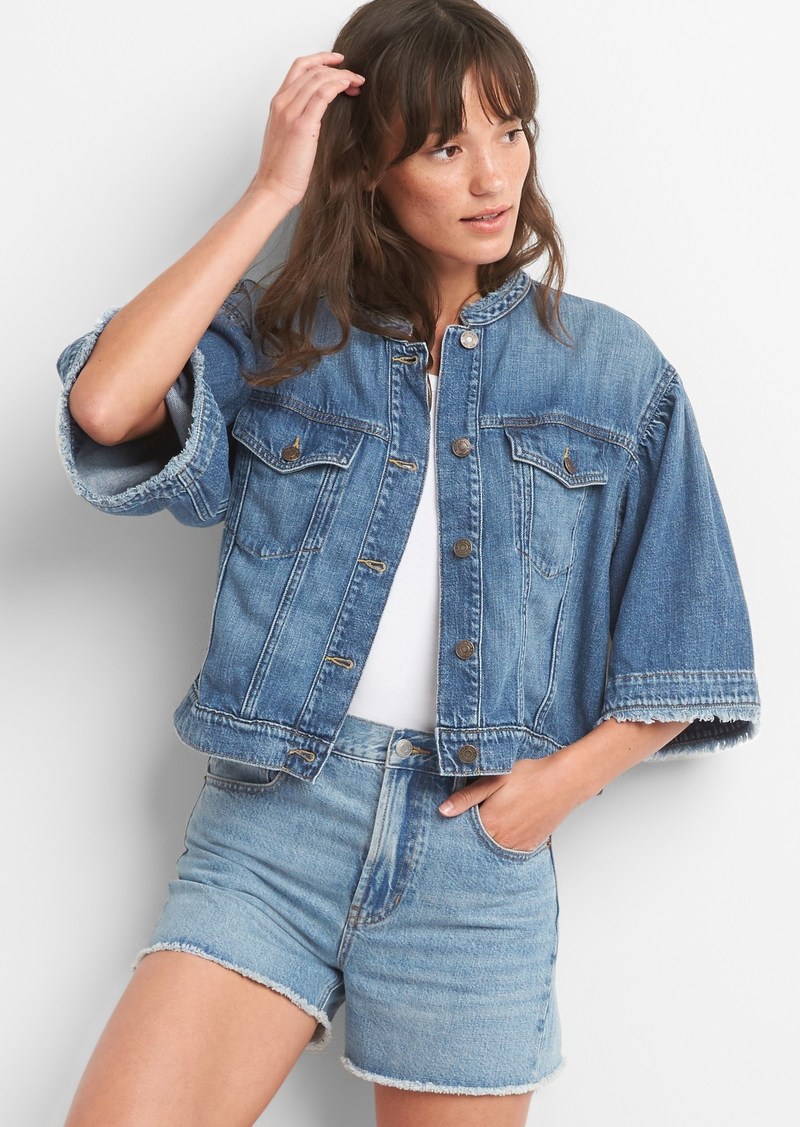 gap short sleeve denim jacket