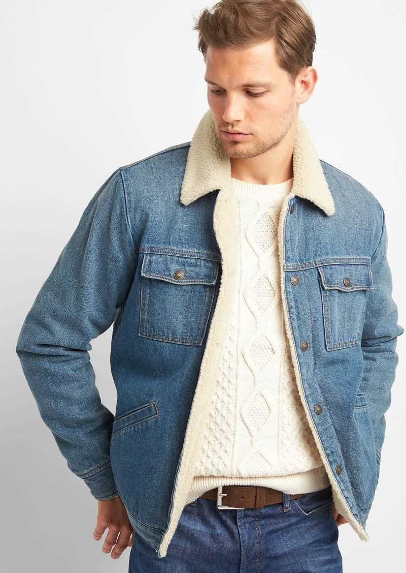 Gap Icon sherpa-lined denim jacket | Outerwear