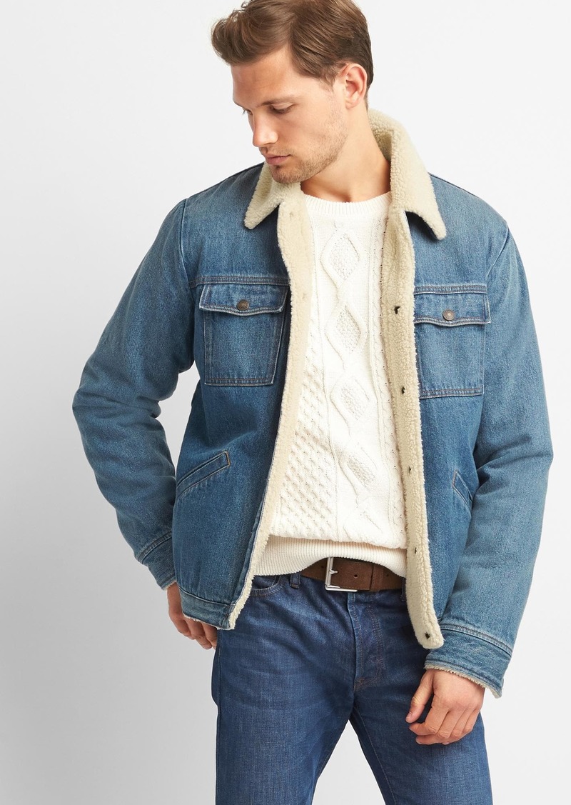 Gap Icon sherpa-lined denim jacket | Outerwear
