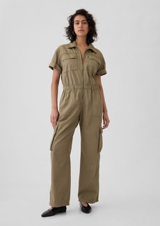 Gap Khaki Utility Jumpsuit