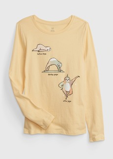 Gap Kids 100% Organic Cotton Long Sleeve Graphic T-Shirt