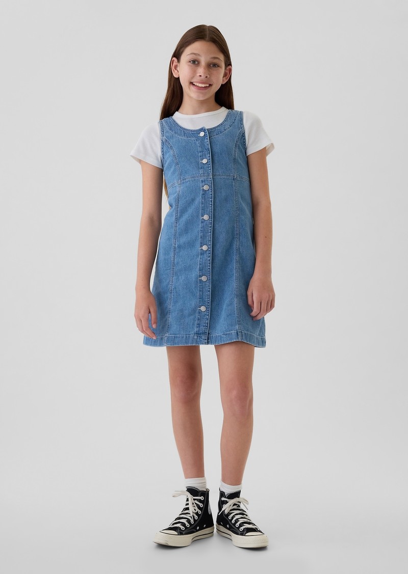 Gap Kids Archive Button Denim Dress