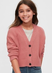 Gap Kids Cropped Boxy Cardigan Sweater