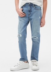 Gap Kids Destructed Athletic Taper Jeans with Washwell&#153