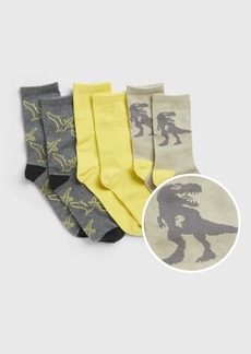 Gap Kids Dinosaur Print Socks (3-Pack)