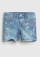 Gap Kids Embroidered Midi Shorts with Stretch