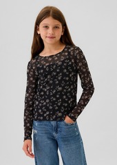 Gap Kids Floral Mesh Top