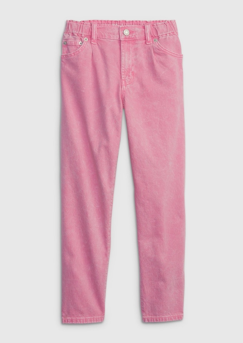 Kids High-Rise Barrel Jeans with Washwell - 51% Off!