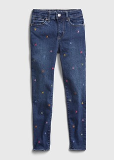 Gap Kids High Rise Embroided Star Jeggings with Max Stretch