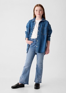 Gap Kids High Rise Embroidered '70s Flare Jeans