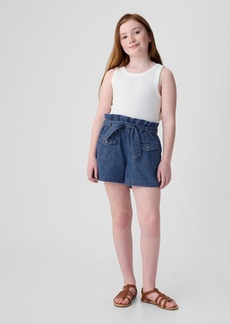 Gap Kids High Rise Paperbag Denim Shorts