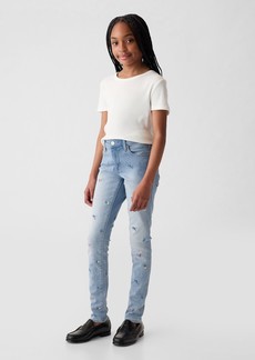 Gap Kids Mid Rise Embroidered Skinny Jeans