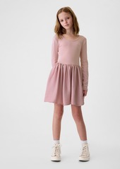 Gap Kids Mixed Media Satin Dress