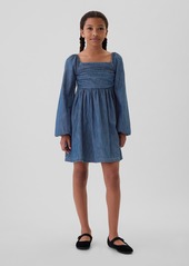 Gap Kids Puff Sleeve Denim Dress