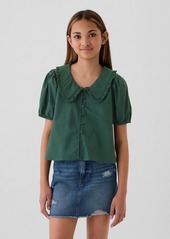 Gap Kids Ruffle Collar Shirt