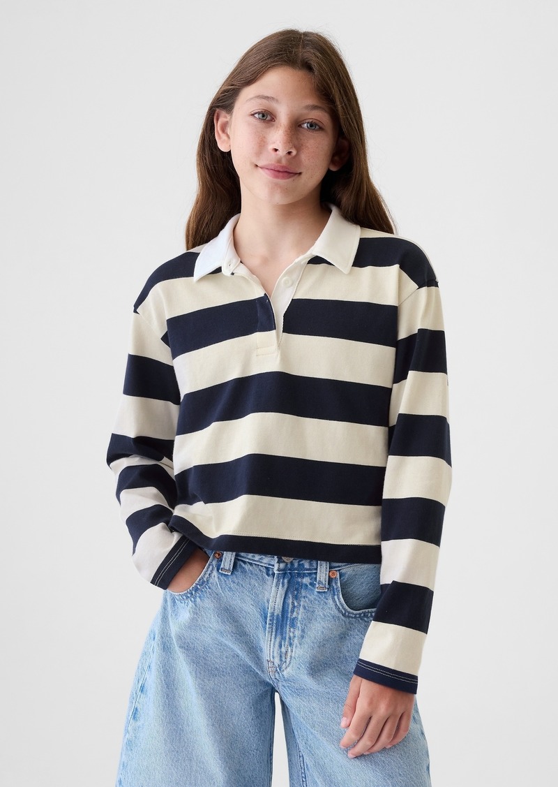 Gap Kids Cropped Rugby Polo Shirt Shirt