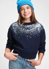 Gap Kids Sequin Graphic Crewneck Sweatshirt