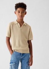 Gap Kids Textured Polo Shirt Sweater