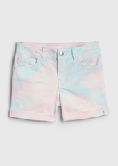 Gap Kids Tie-Dye Denim Midi Shorts