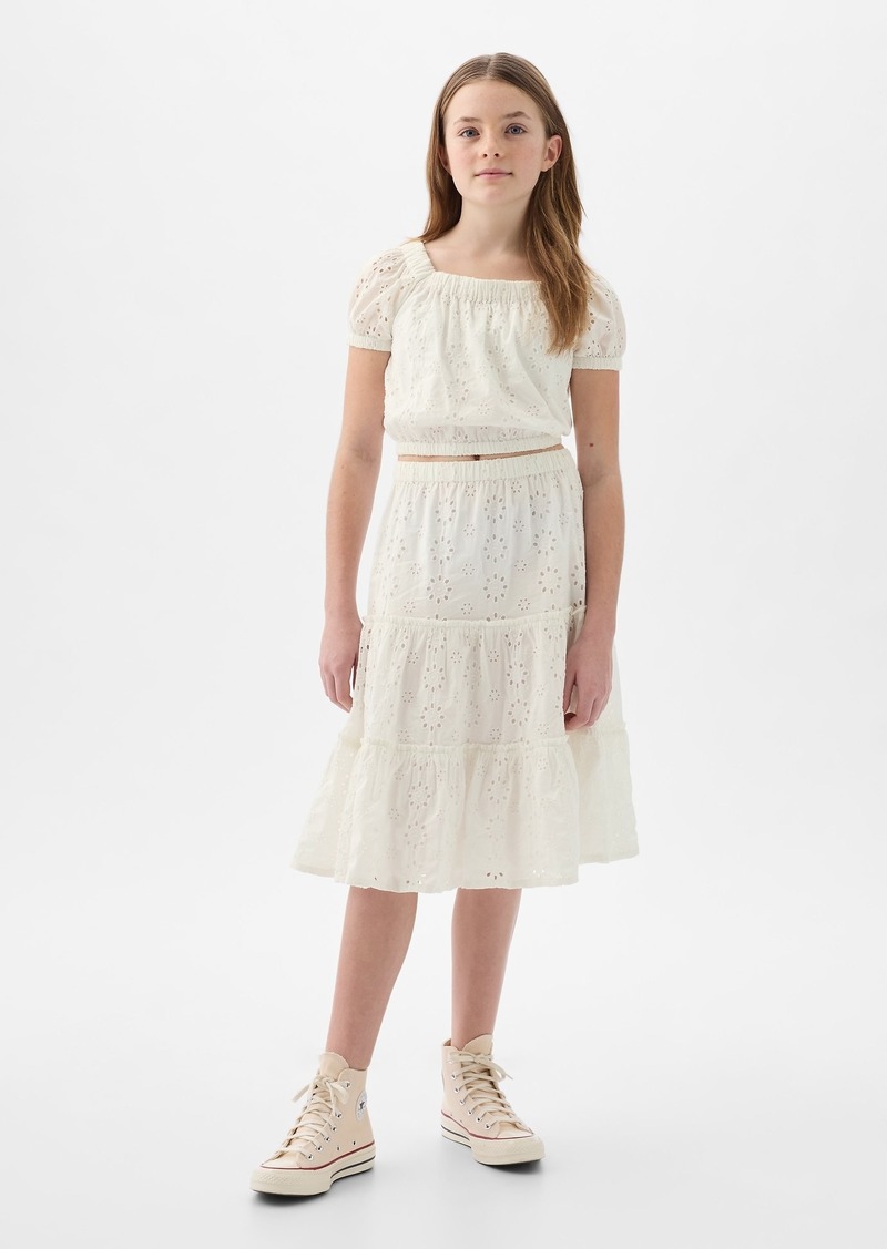 Gap Kids Tiered Eyelet Skirt