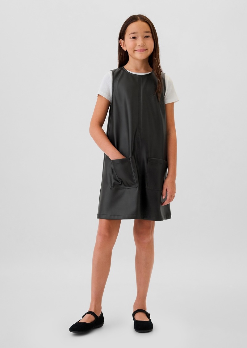 Gap Kids Vegan Leather Shift Dress