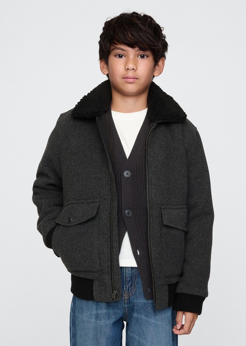 Gap Kids Wool Bomber Jacket