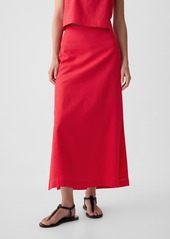 Gap Linen-Blend Maxi Skirt