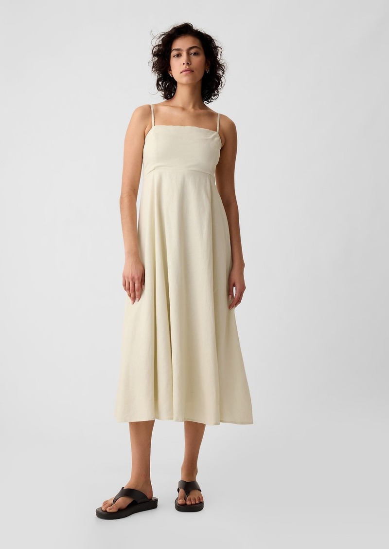Gap Linen-Blend Midi Dress