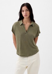 Gap Linen-Blend Polo Shirt Shirt